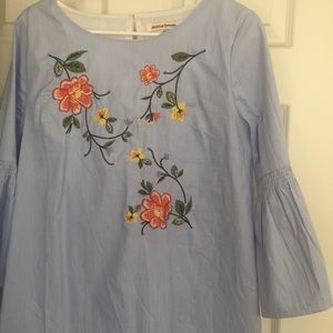 NWOT Jealous Tomato Bell Sleeve Pinstripe Dress